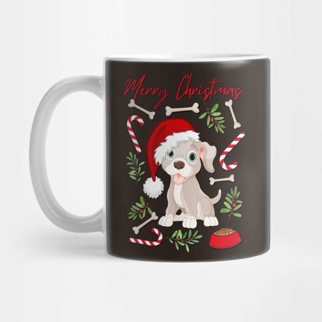 Merry Christmas cute dog Seasons Greetings Tis The Season To Be Jolly Cutest puppy by BoogieCreates